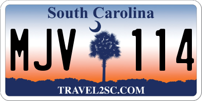 SC license plate MJV114