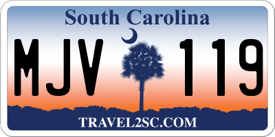 SC license plate MJV119