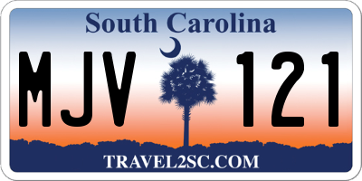 SC license plate MJV121