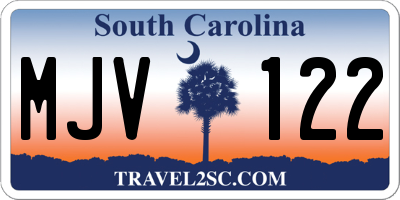 SC license plate MJV122