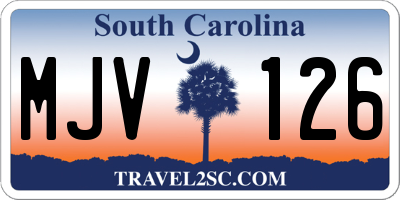 SC license plate MJV126