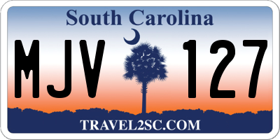 SC license plate MJV127