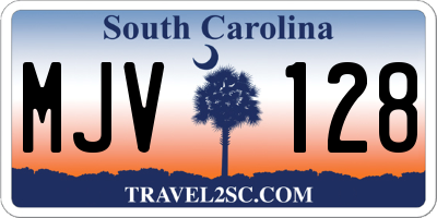 SC license plate MJV128