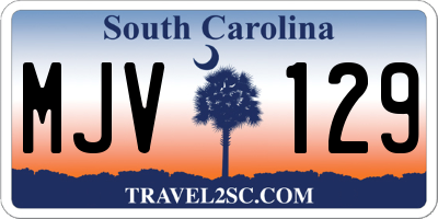 SC license plate MJV129
