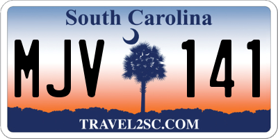 SC license plate MJV141