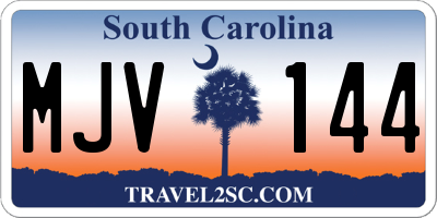 SC license plate MJV144