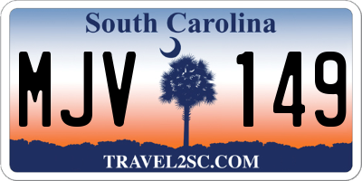 SC license plate MJV149