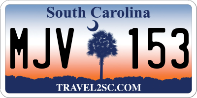 SC license plate MJV153