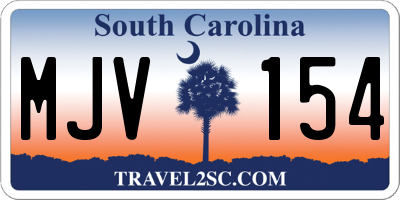 SC license plate MJV154