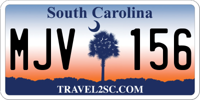 SC license plate MJV156