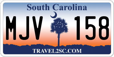 SC license plate MJV158