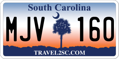 SC license plate MJV160