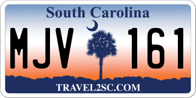 SC license plate MJV161