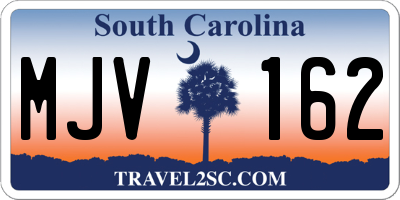 SC license plate MJV162