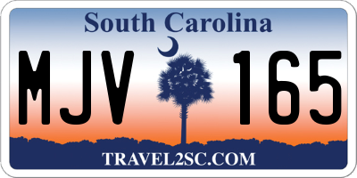 SC license plate MJV165