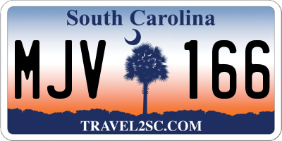 SC license plate MJV166