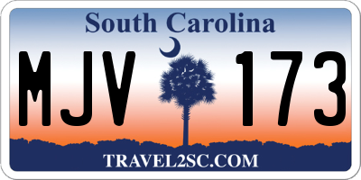 SC license plate MJV173