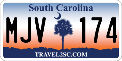 SC license plate MJV174