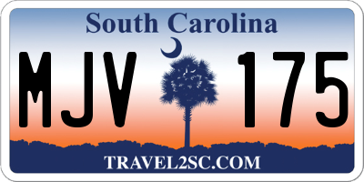 SC license plate MJV175