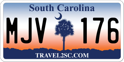 SC license plate MJV176