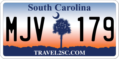 SC license plate MJV179