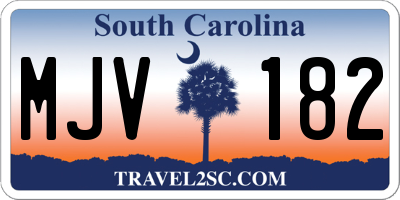 SC license plate MJV182