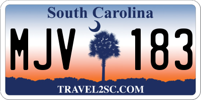 SC license plate MJV183