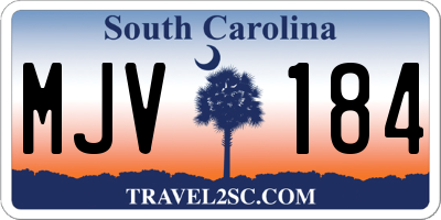 SC license plate MJV184