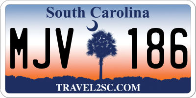 SC license plate MJV186