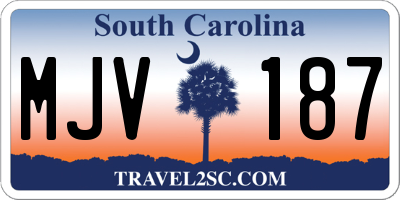 SC license plate MJV187