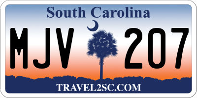 SC license plate MJV207