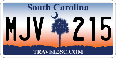 SC license plate MJV215