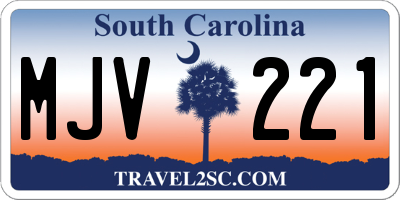 SC license plate MJV221