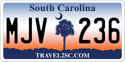 SC license plate MJV236