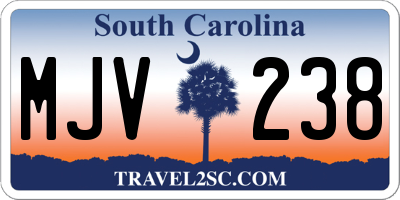 SC license plate MJV238