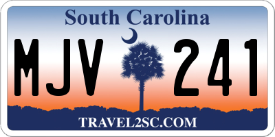 SC license plate MJV241