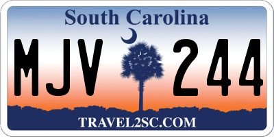 SC license plate MJV244