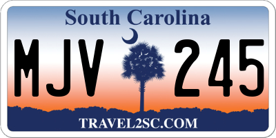 SC license plate MJV245