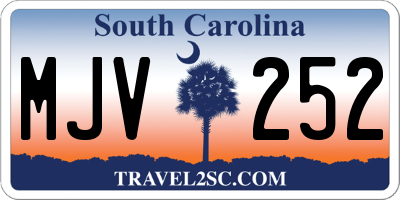 SC license plate MJV252