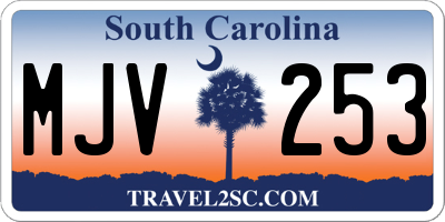 SC license plate MJV253