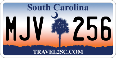 SC license plate MJV256