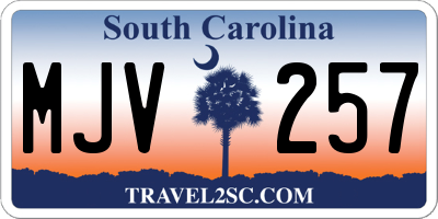 SC license plate MJV257