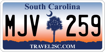 SC license plate MJV259