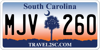 SC license plate MJV260