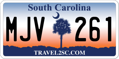 SC license plate MJV261