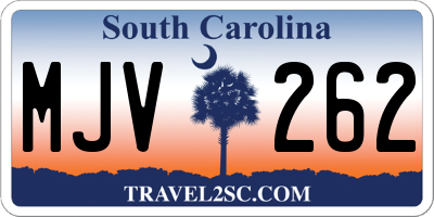 SC license plate MJV262