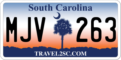 SC license plate MJV263