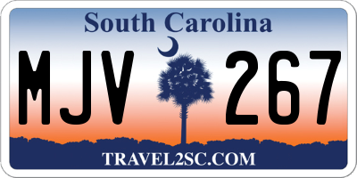 SC license plate MJV267