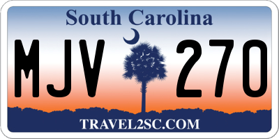 SC license plate MJV270