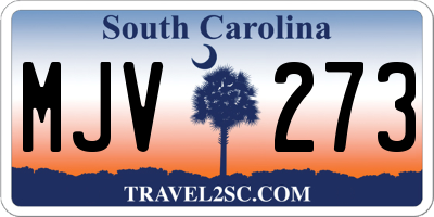 SC license plate MJV273